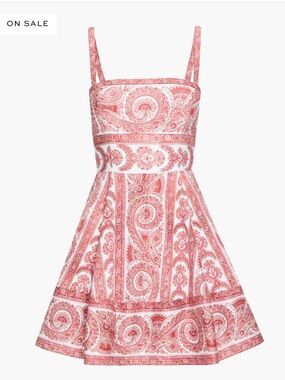Hill House Home Margot Dress in Coral Corsica Paisley